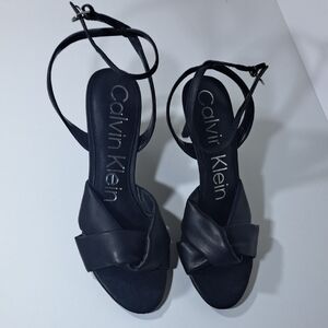 Calvin Klein Elegant Black Women's Sandals Heels